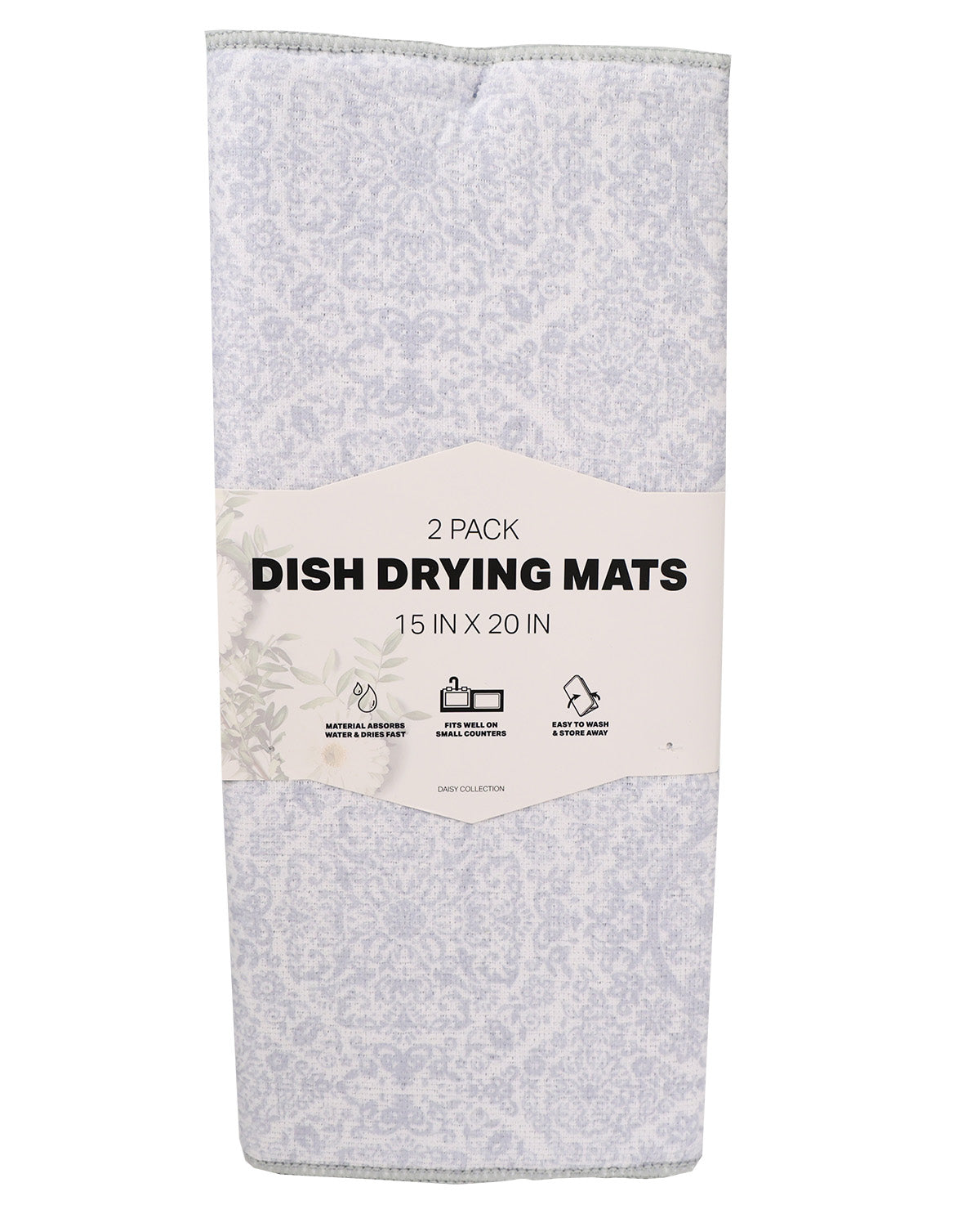 2pk Assorted Pattern Drying Mat