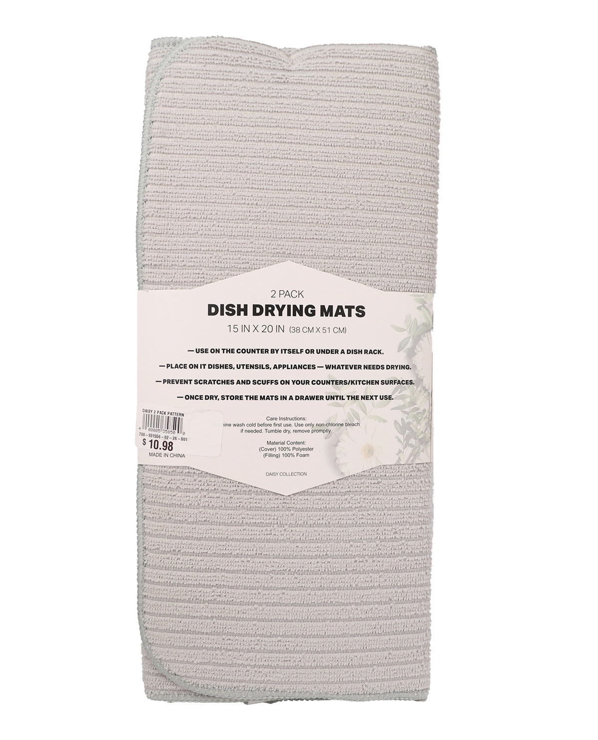 2pk Assorted Pattern Drying Mat