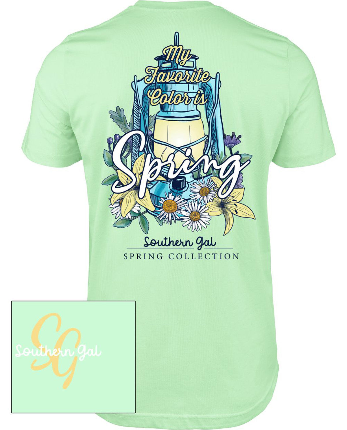 Southern Gal Spring Lantern Short Sleeve Screen Tee