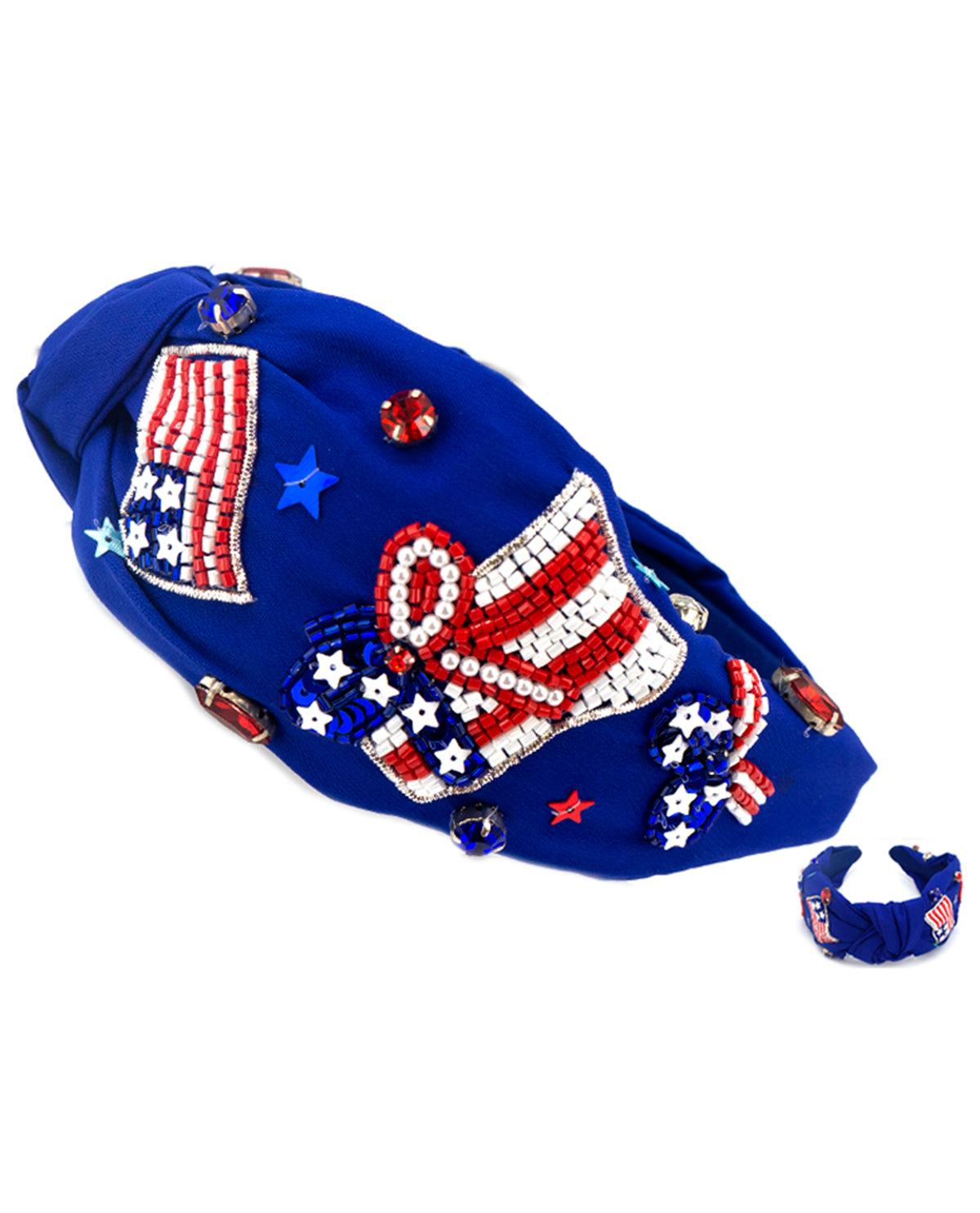 USA Blue Flag Ribbon Headband