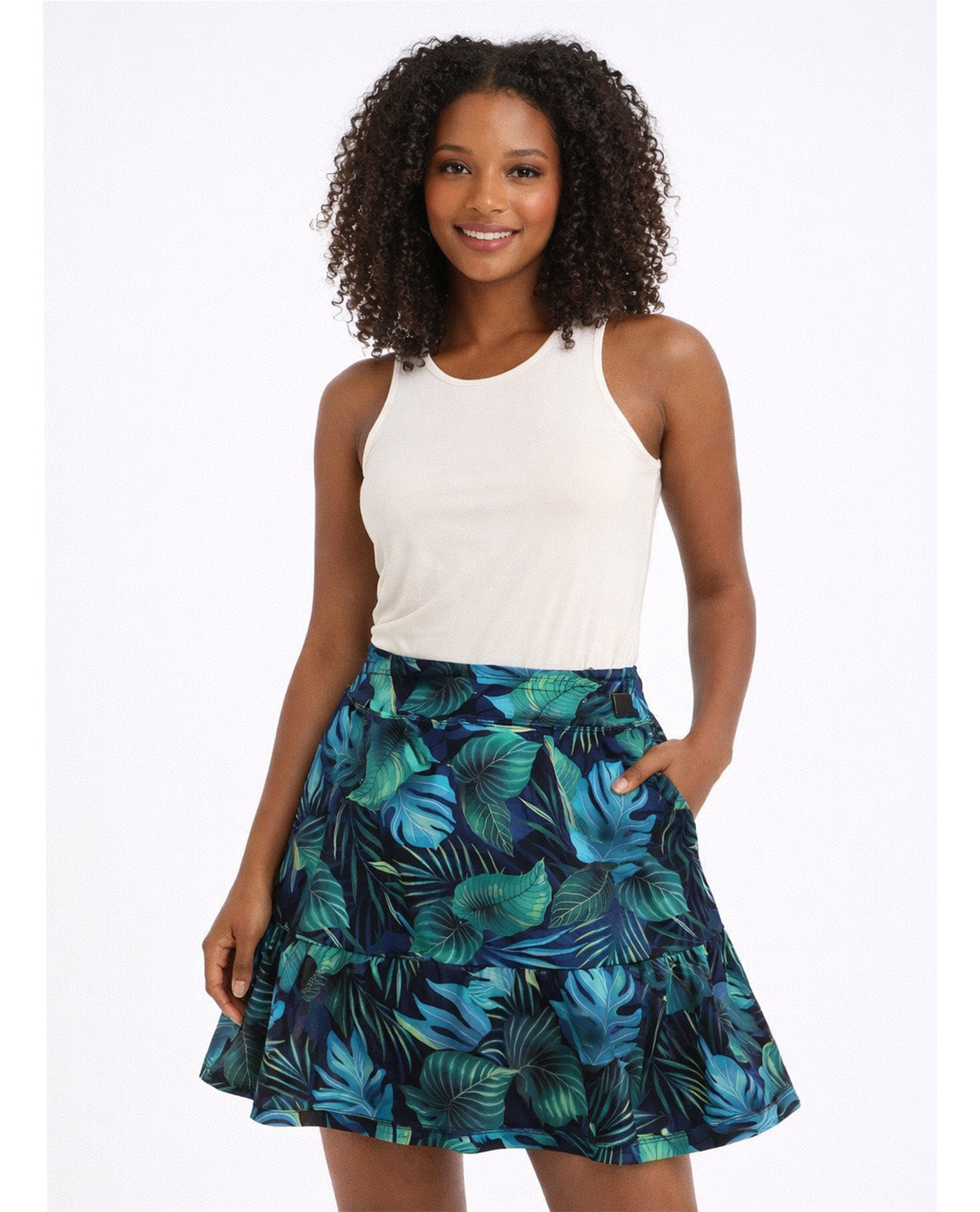 Vogo Print Ruffle Skort