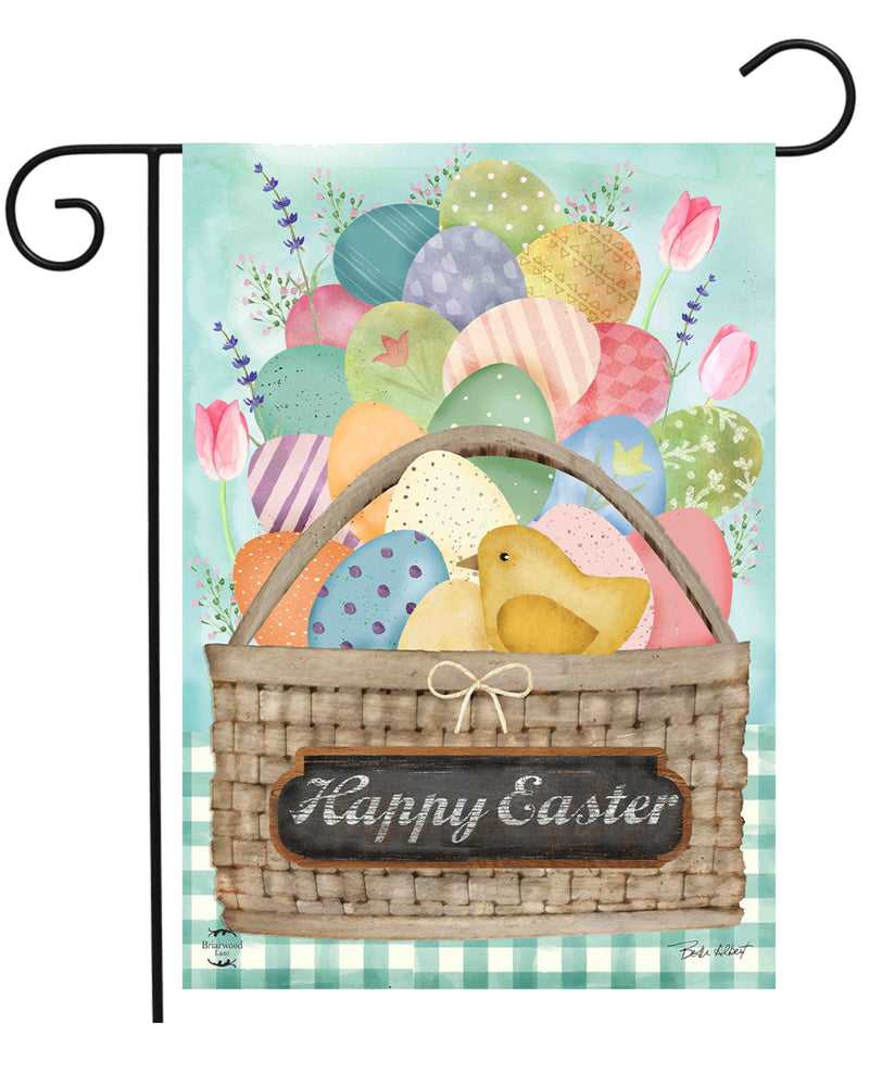 Colorful Easter Basket Garden Flag