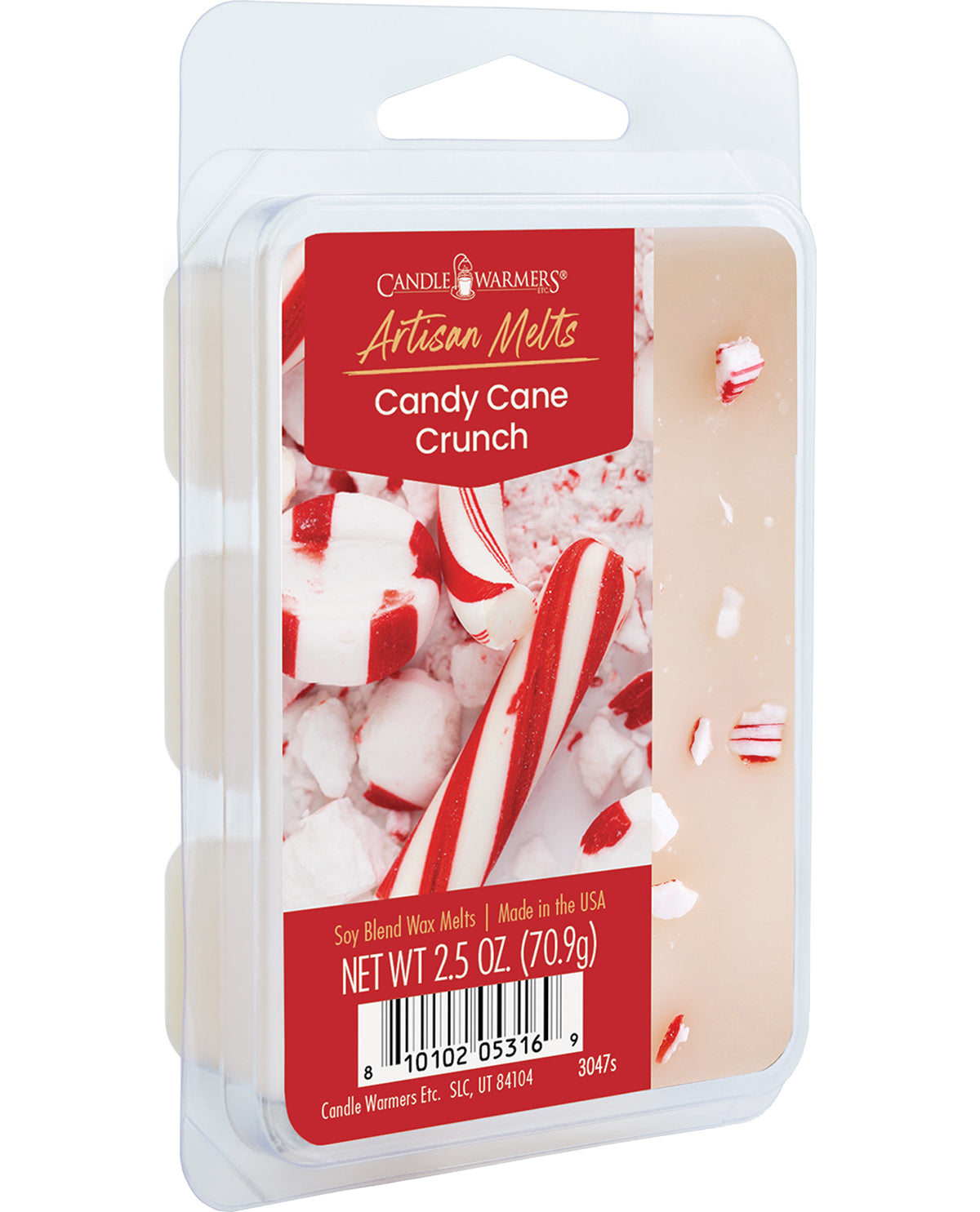 2.5oz Candy Cane Crunch Wax Melt