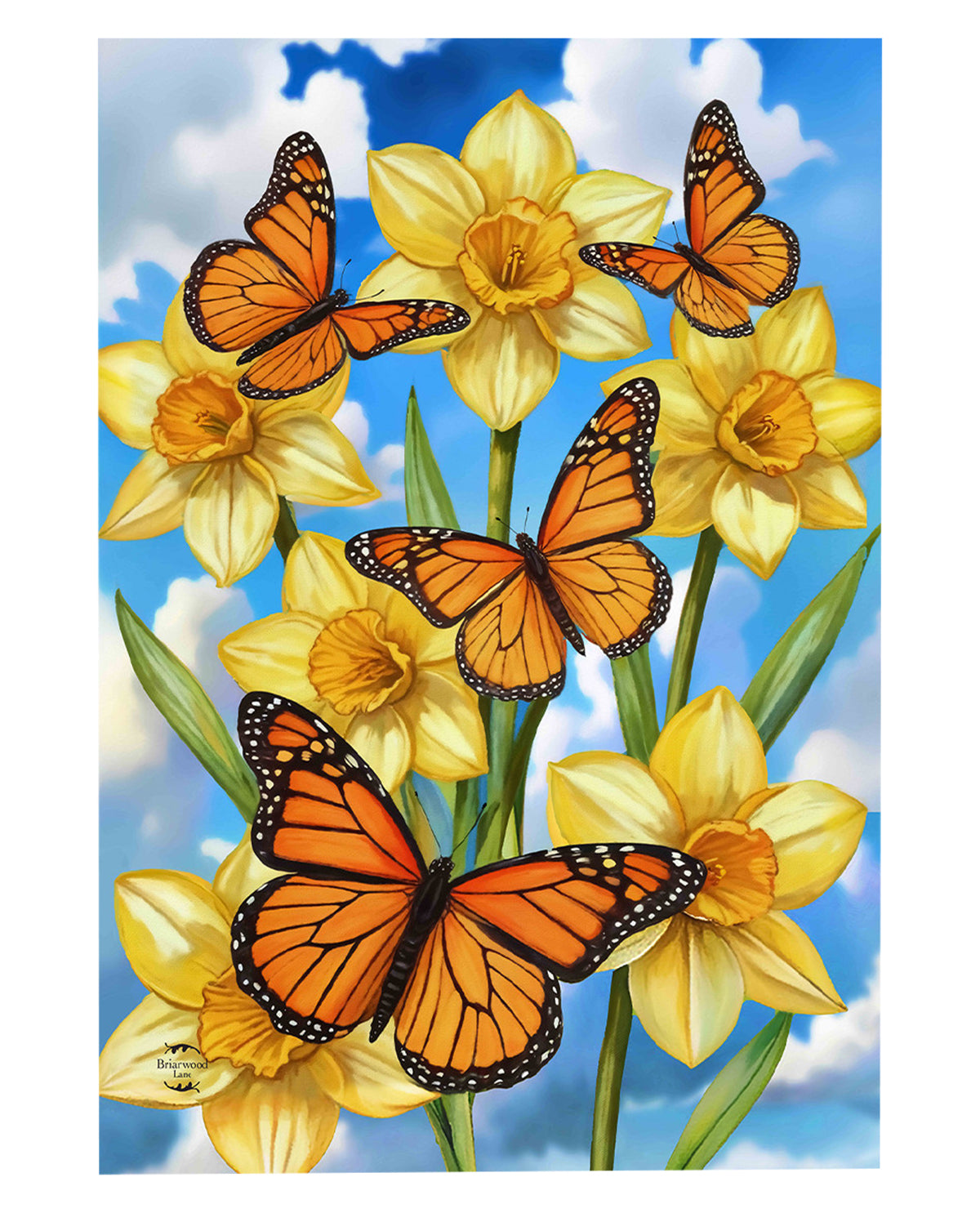 Monarch Butterflies Garden Flag