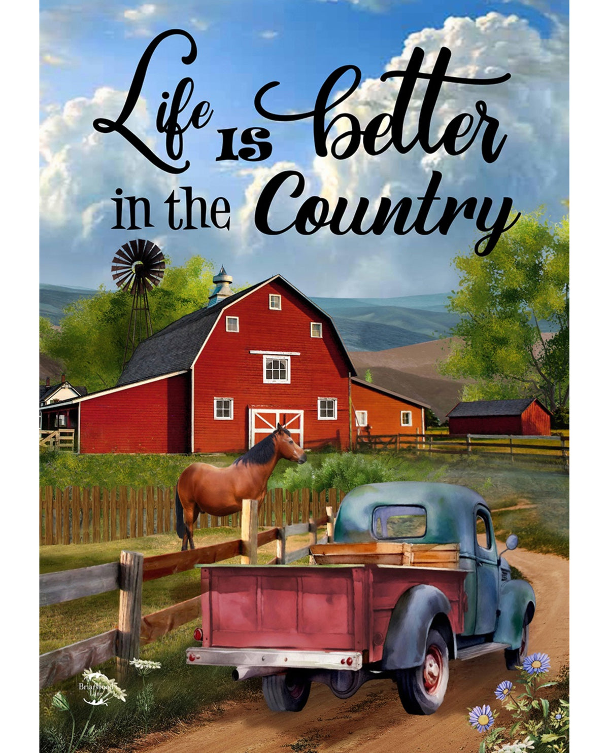 Life Is Better In The Country Garden Flag