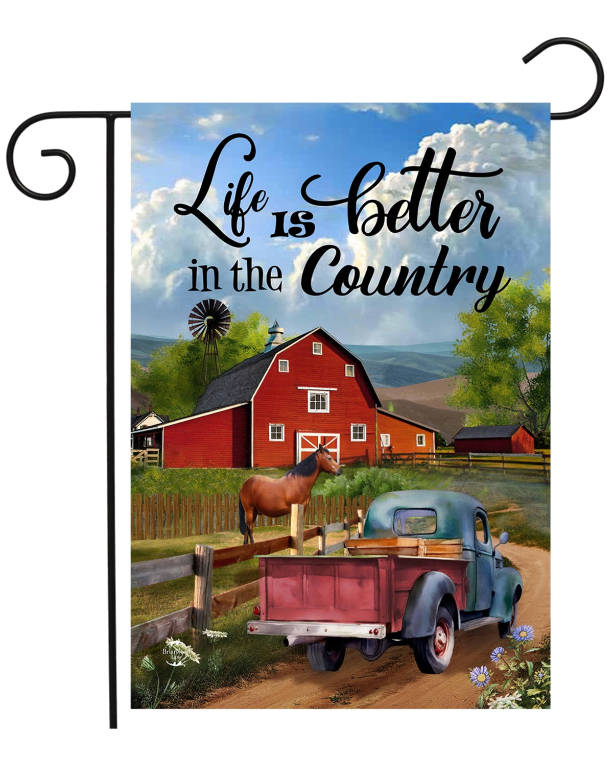 Life Is Better In The Country Garden Flag