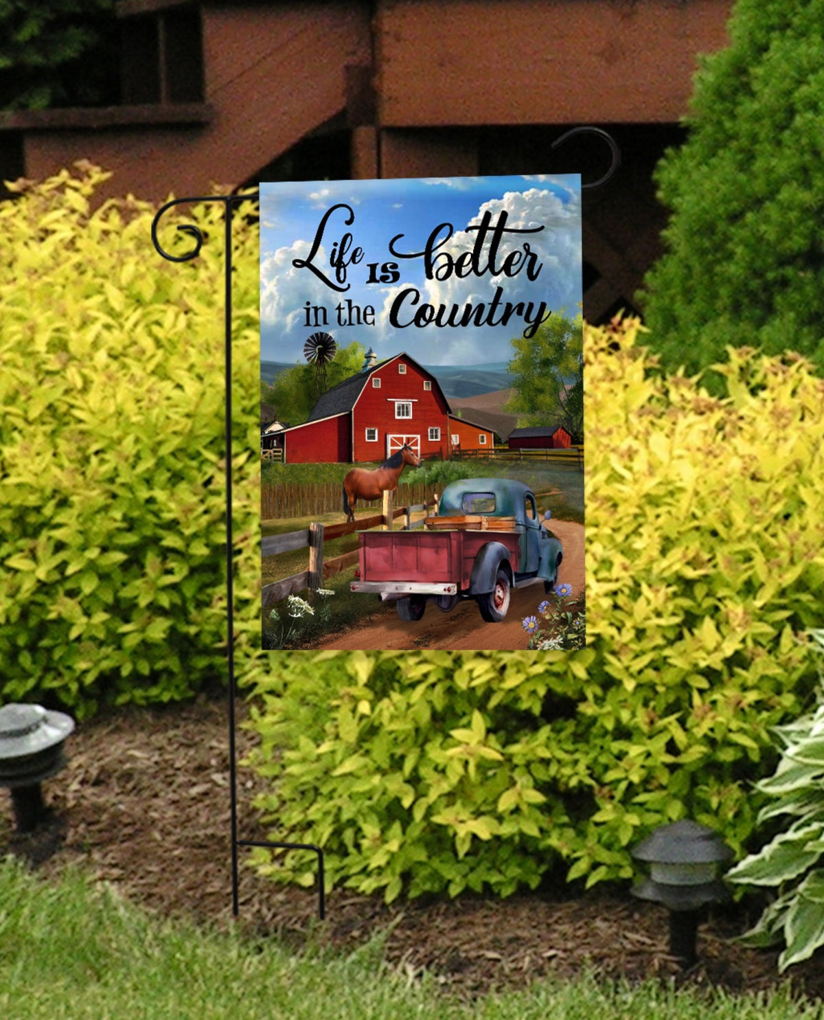 Life Is Better In The Country Garden Flag