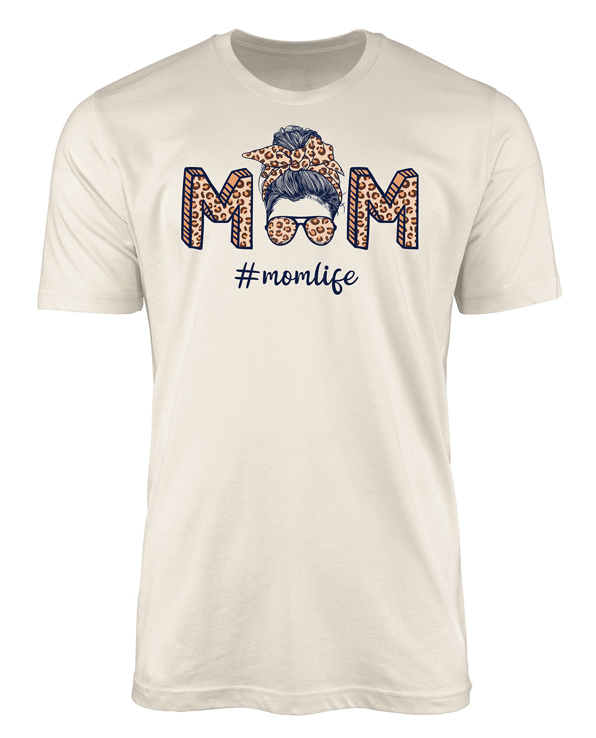Mom Life Short Sleeve Screen Tee Natural