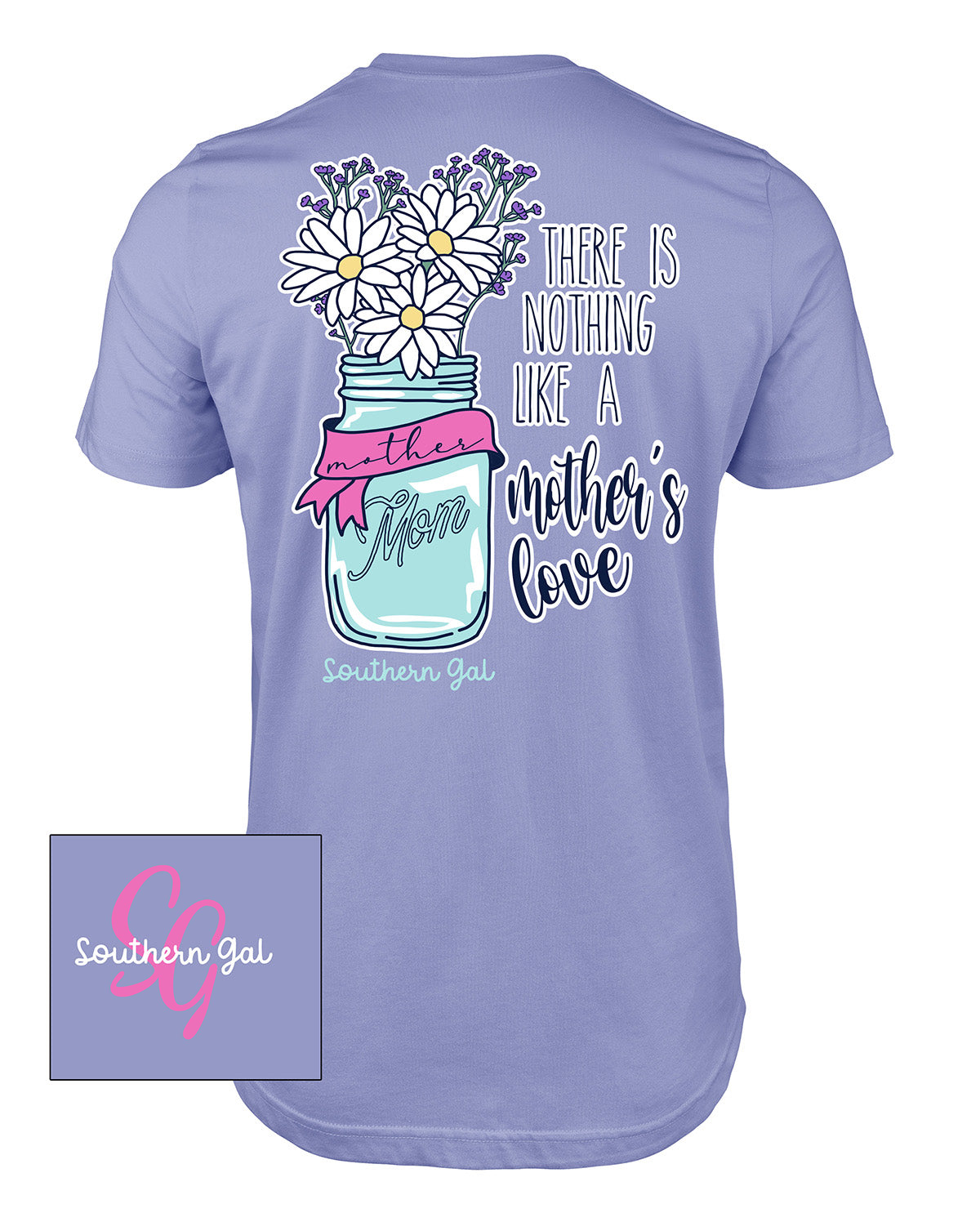 Southern Gal Loved Mama Short Sleeved Screen Tee Violet