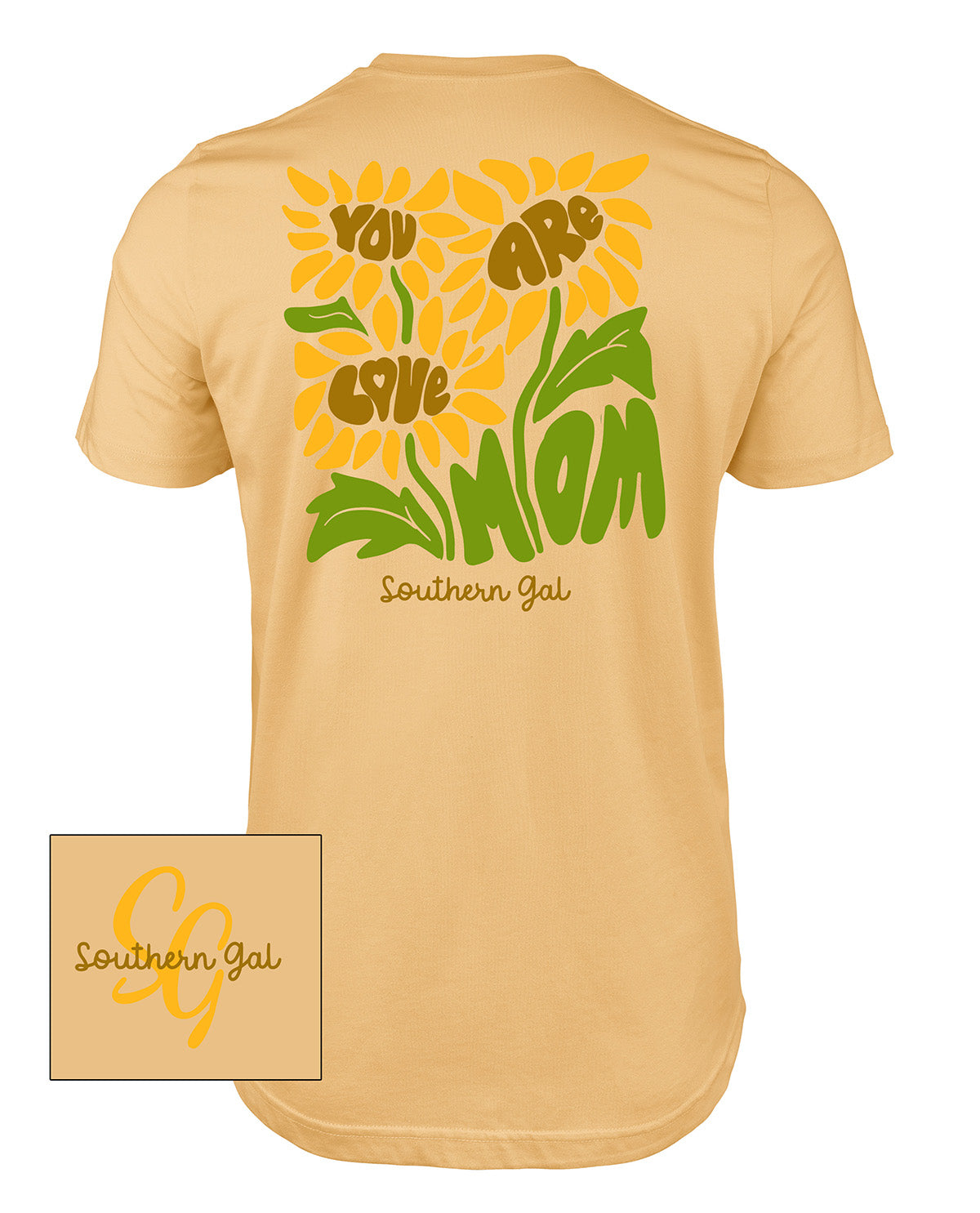 Southern Gal You Are Mom Short Sleeve Screen Tee Yellow