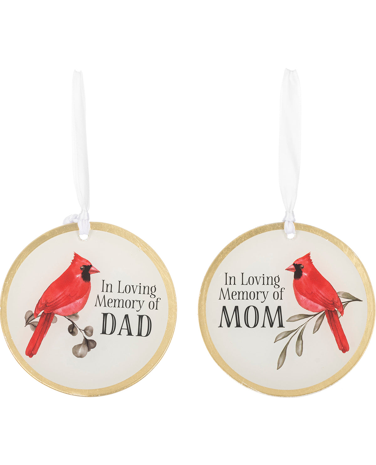 Cardinal Mom/Dad Memorial Ornament