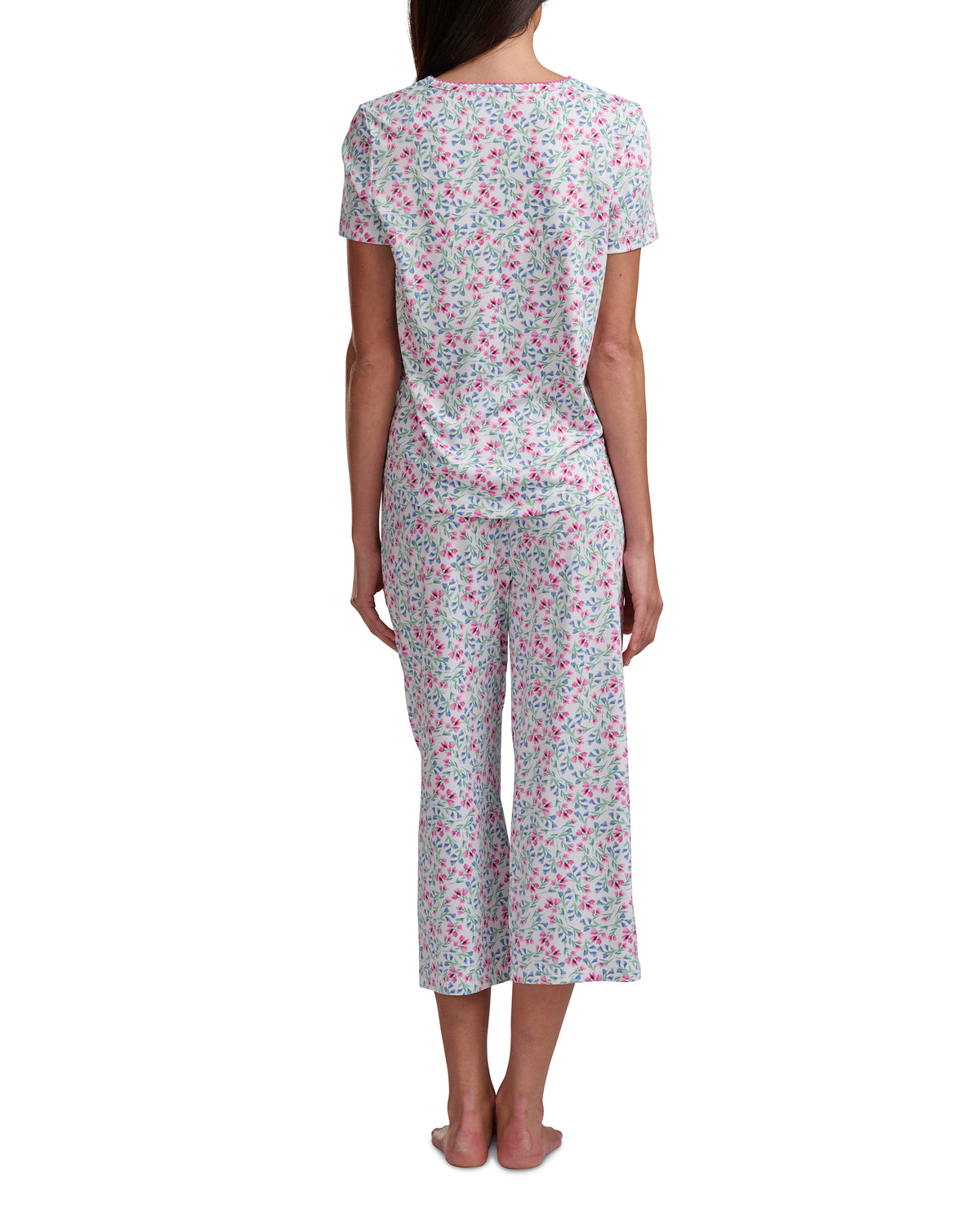Karen Neuburger Scoop Neck Tee And Crop Pant PJ Set