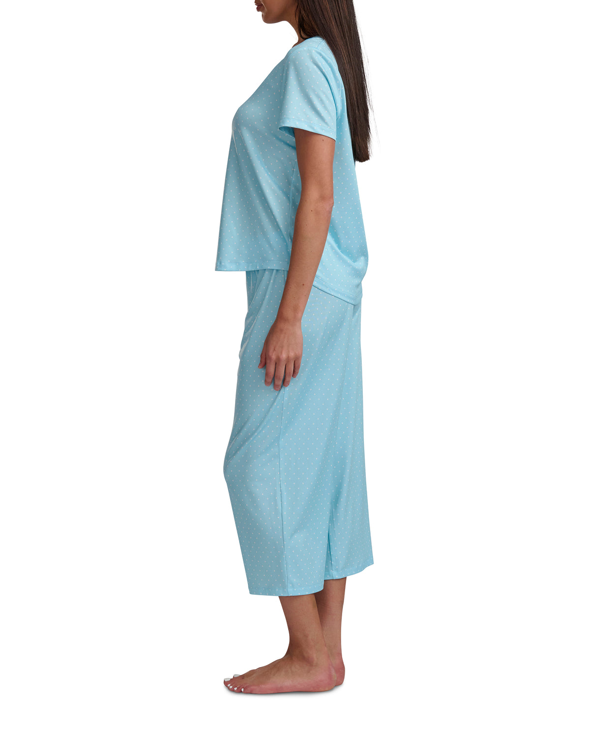 Karen Neuburger Scoop Neck Tee And Crop Pant PJ Set