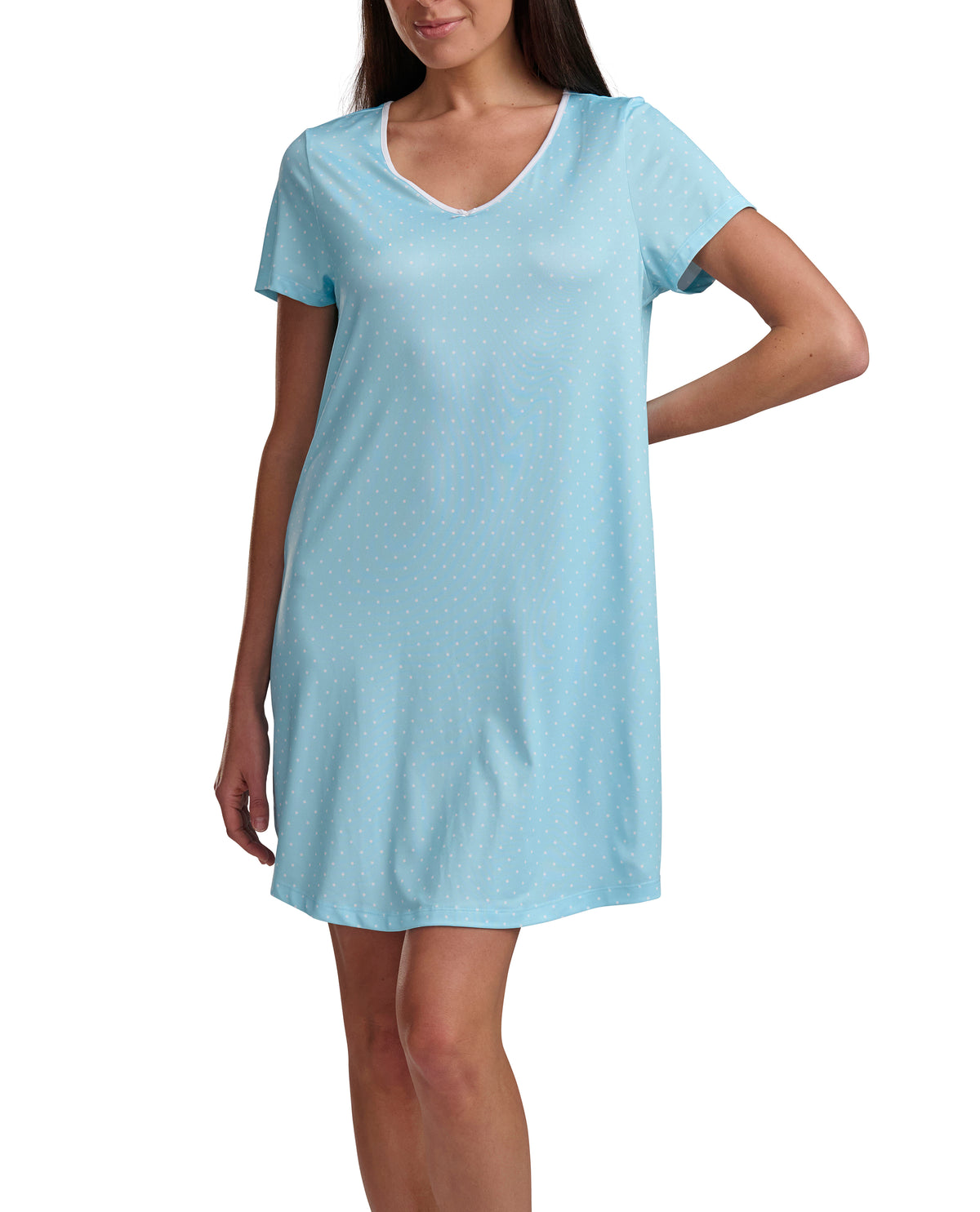 Karen Neuburger Short Sleeve Sheer Bow Sleepdress