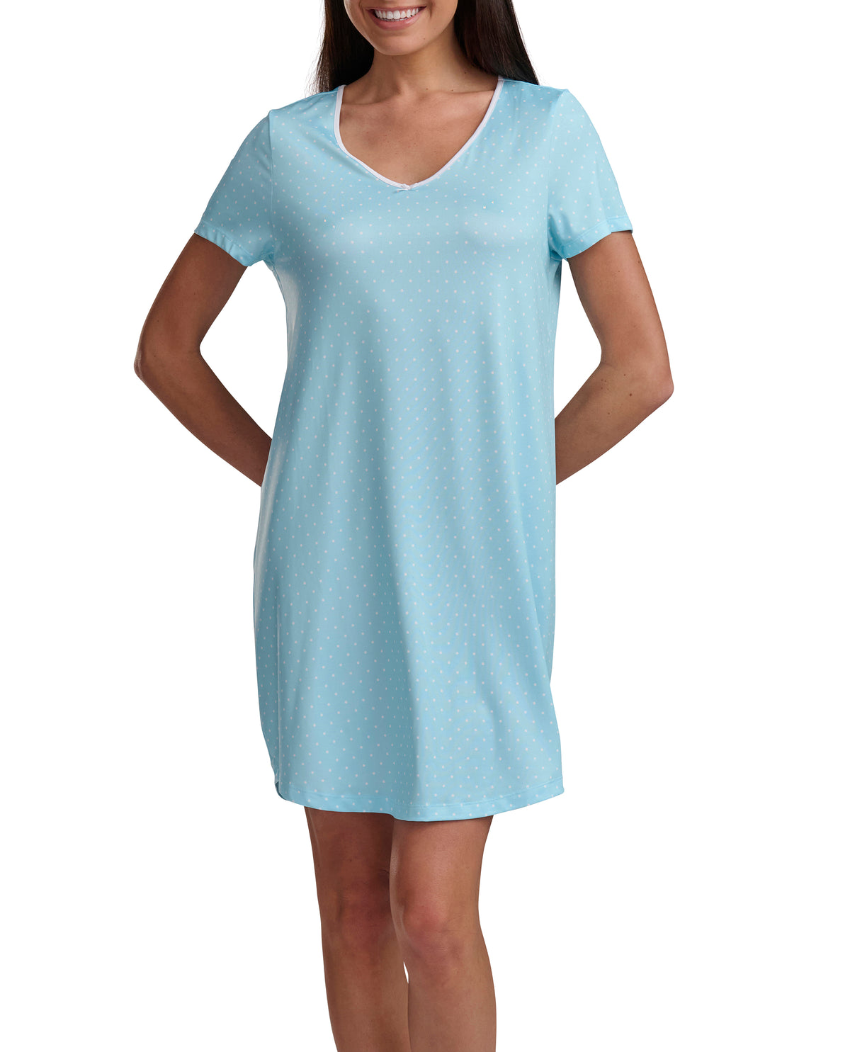 Karen Neuburger Short Sleeve Sheer Bow Sleepdress
