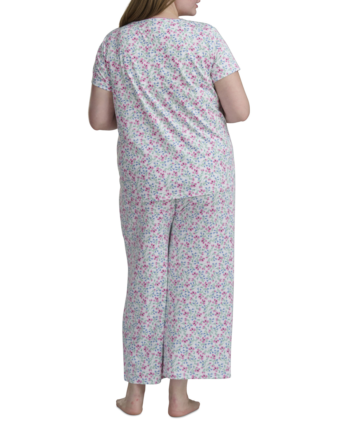 Karen Neuburger Scoop Neck Tee And Crop Pant PJ Set