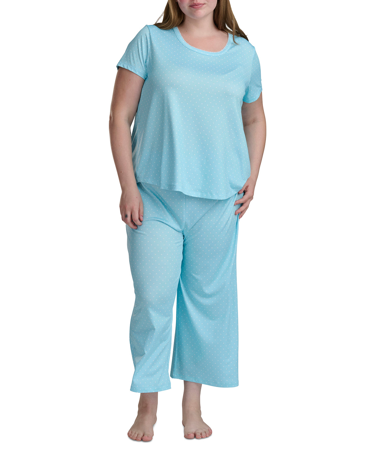 Karen Neuburger Scoop Neck Tee And Crop Pant PJ Set