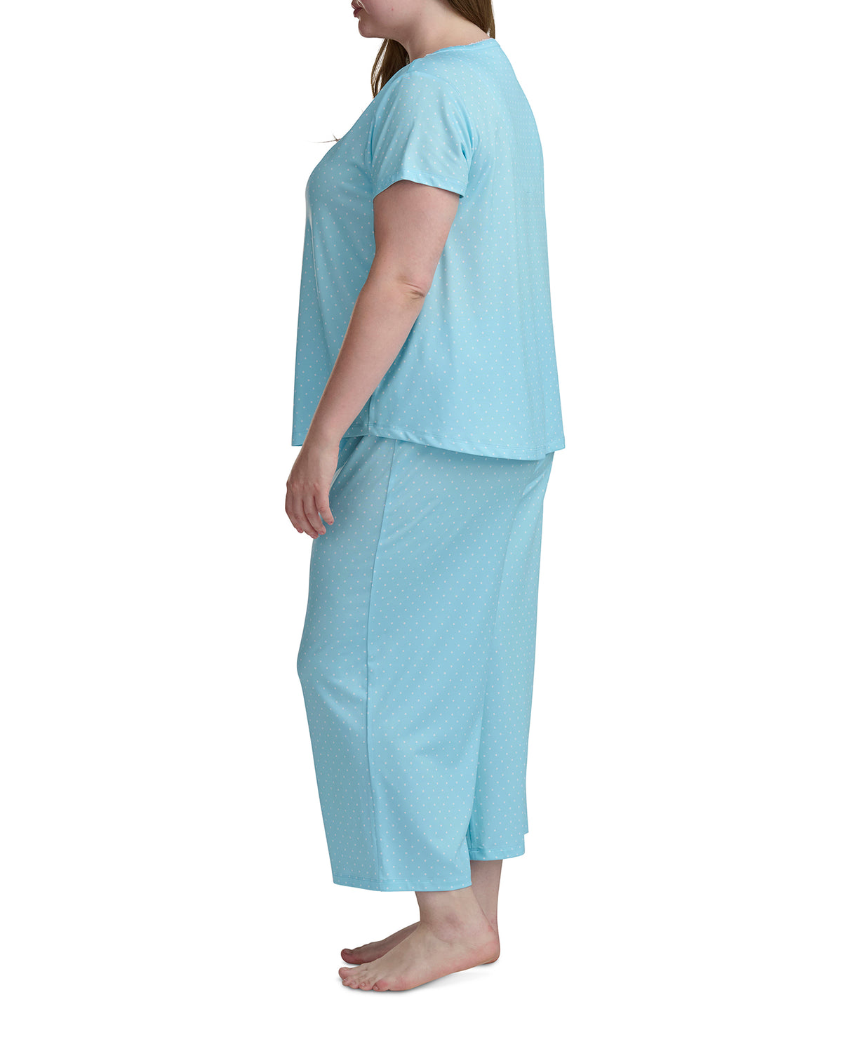 Karen Neuburger Scoop Neck Tee And Crop Pant PJ Set