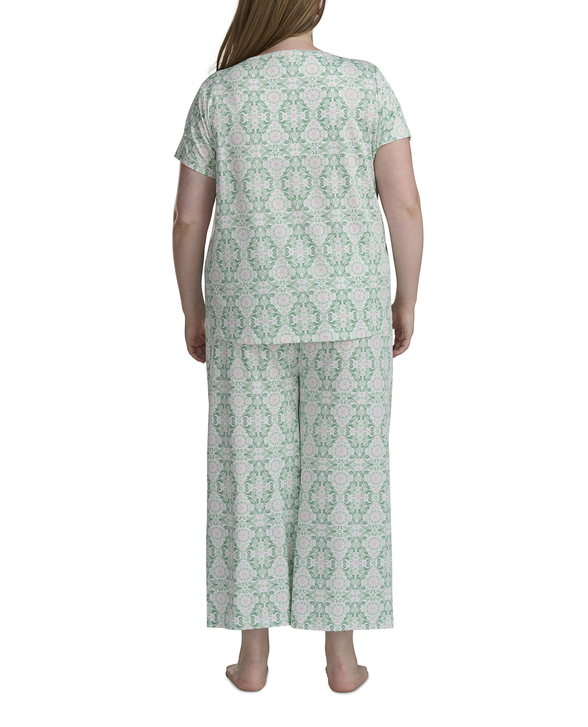 Karen Neuburger Scoop Neck Tee And Crop Pant PJ Set