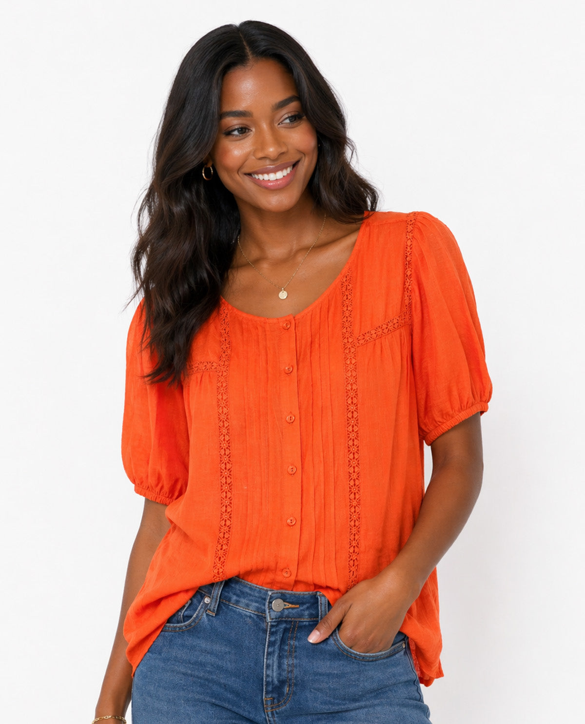 Zac & Rachel Solid Novelty Slub Top
