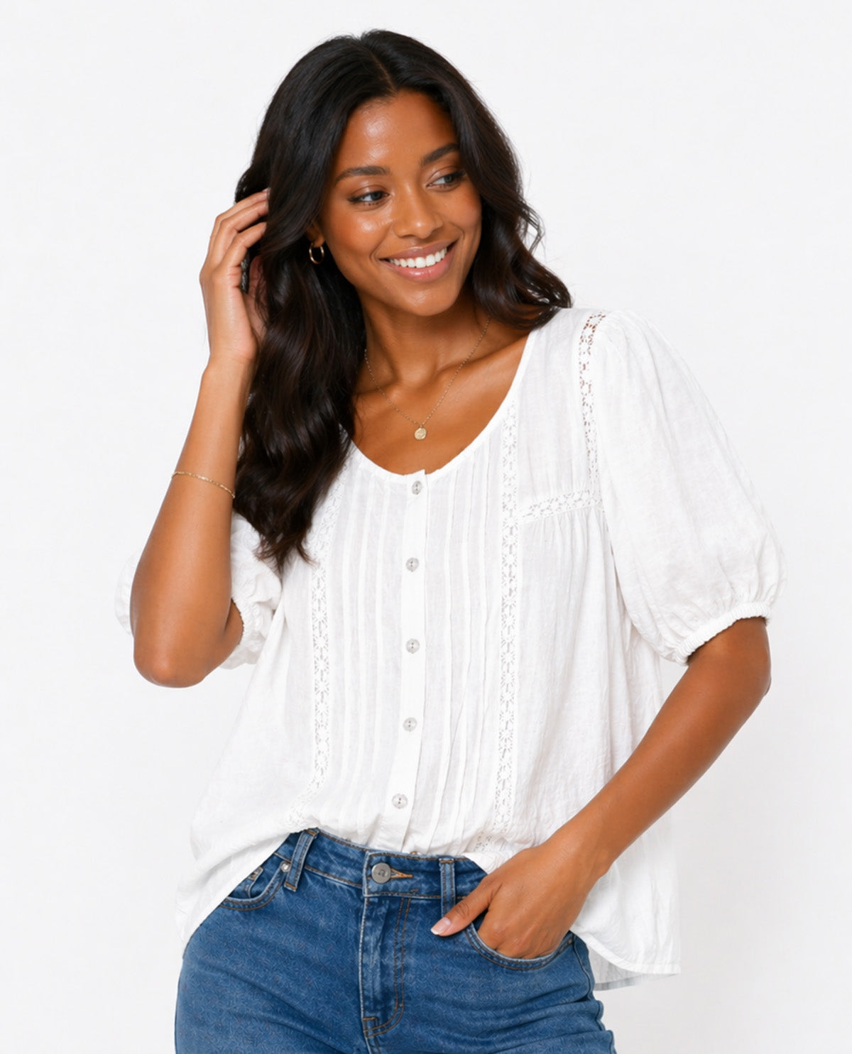 Zac & Rachel Solid Novelty Slub Top