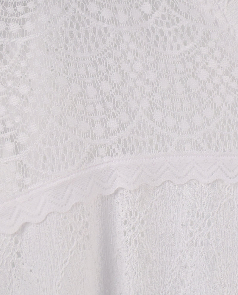 Sabrina Lauren Short Sleeve V-Neck Faux Button Top