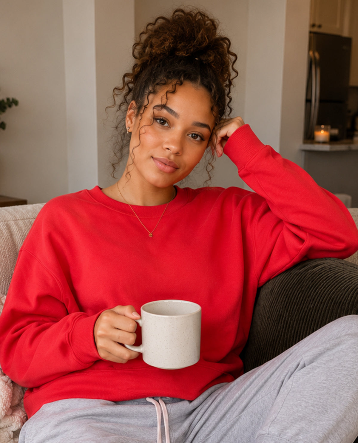 Speculation Solid Basic Fleece Crew Neck Pullover