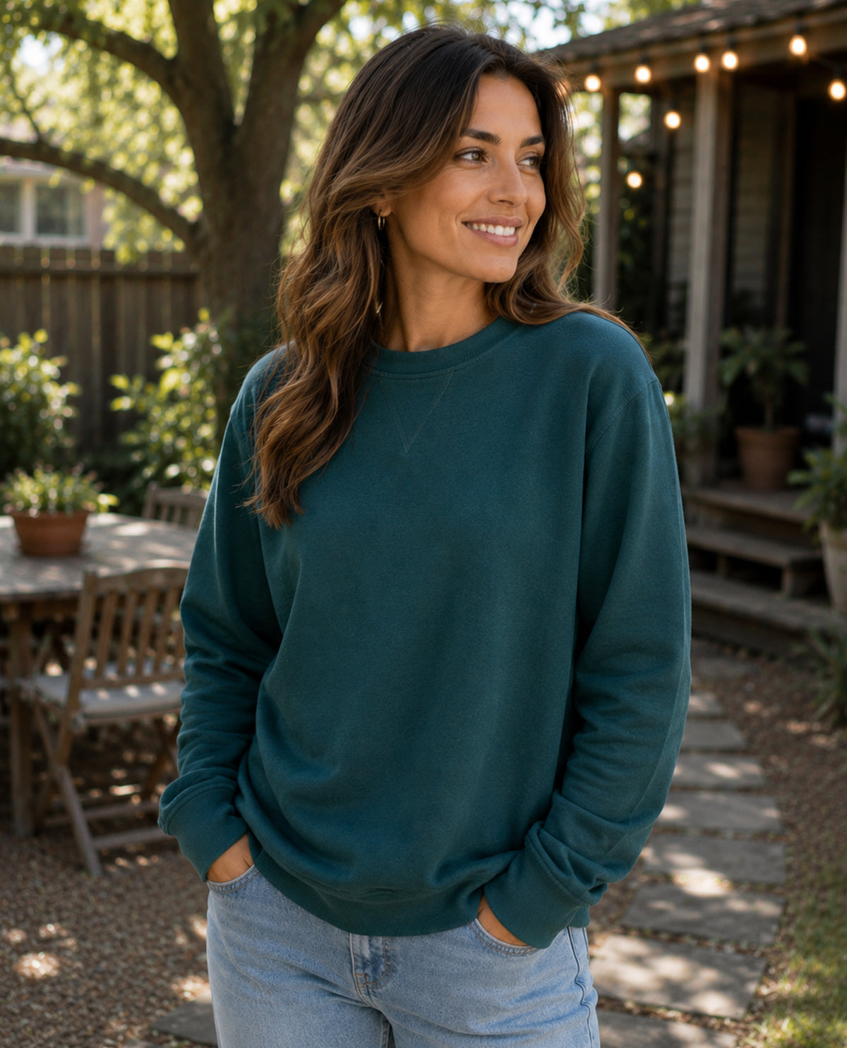 Speculation Solid Basic Fleece Crew Neck Pullover