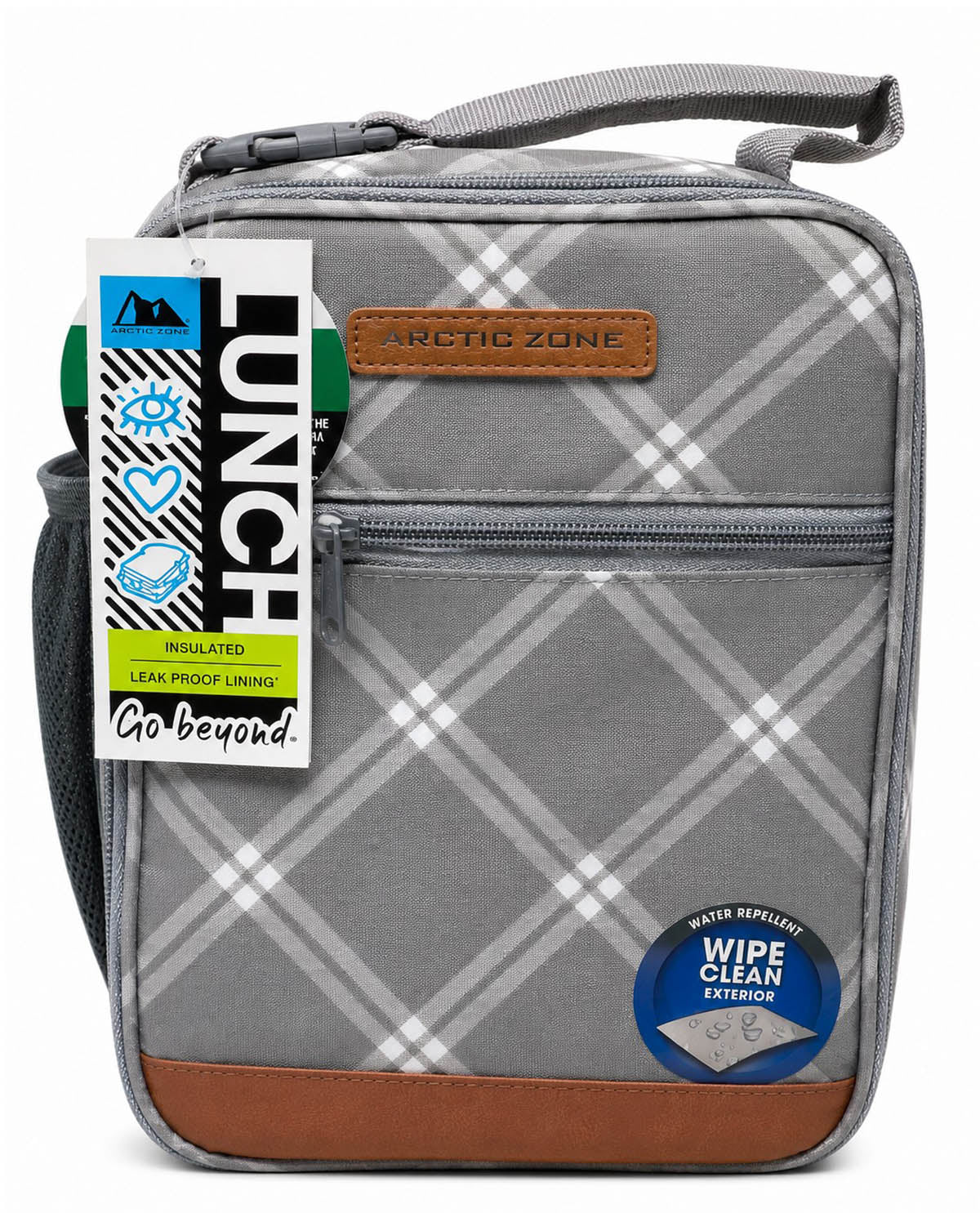 Arctic Zone Grey Plaid Lunch Kit - Dual Zipper