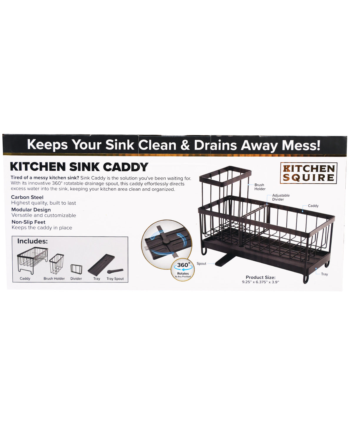 Kitchen Square Sink Caddy