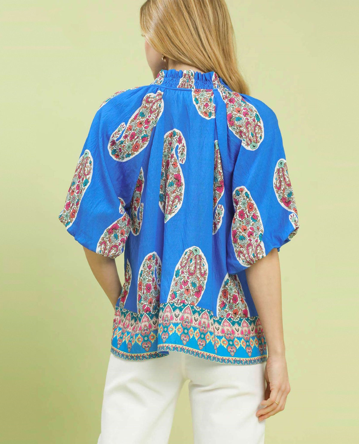 Umgee Border Print Top