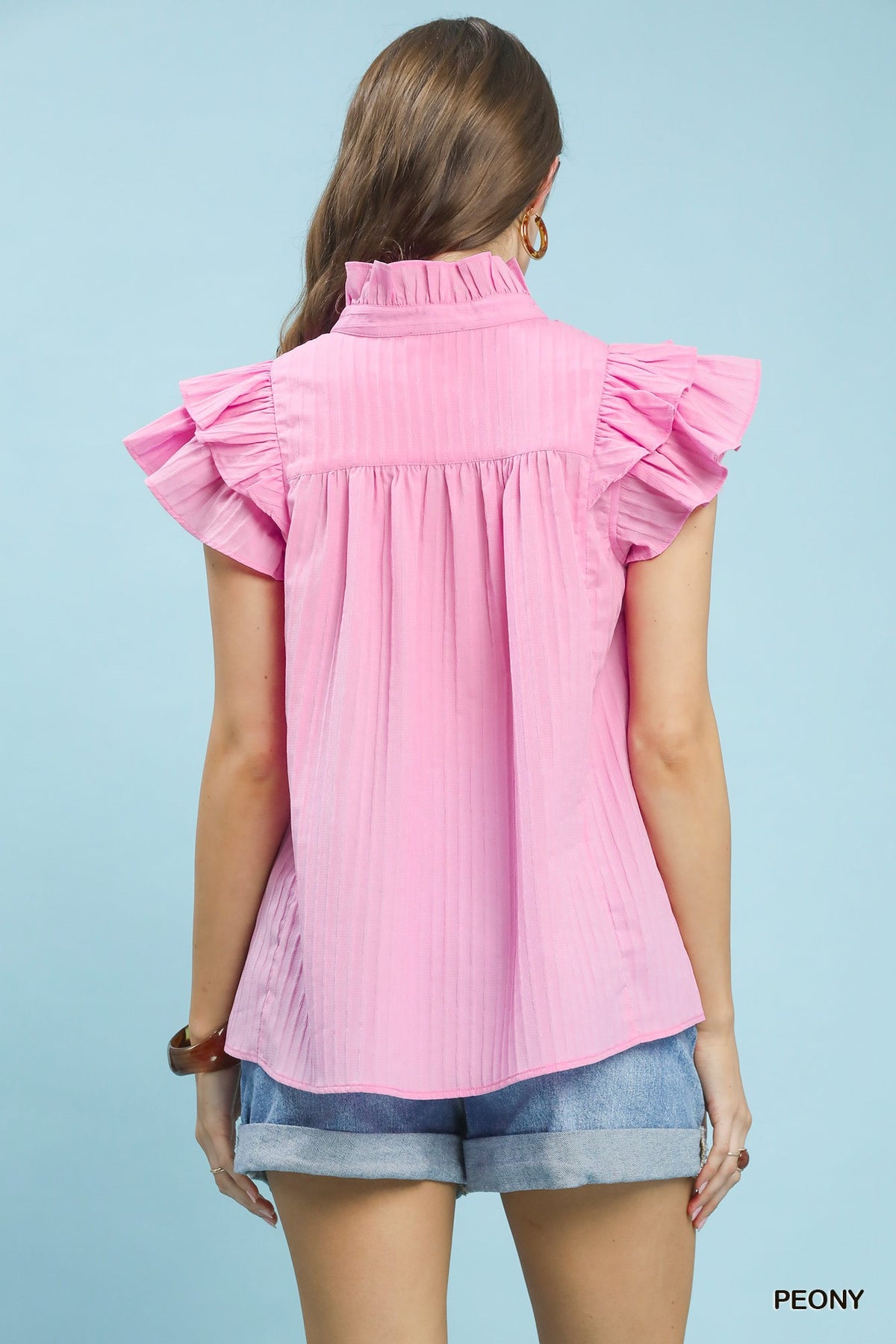 Umgee Frill Collared Top