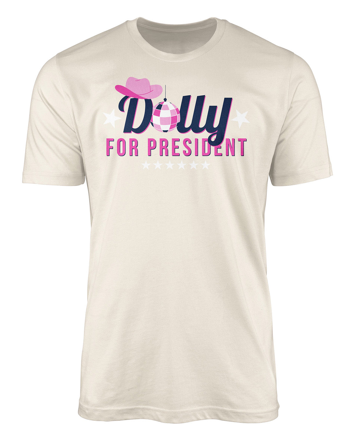 Dolly For President Short Sleeve Screen Tee Natural