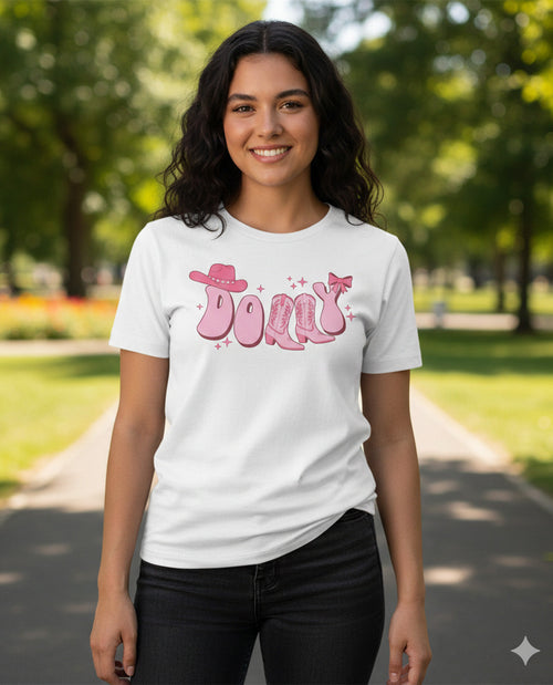 The Dolly Short Sleeve Screen Tee White