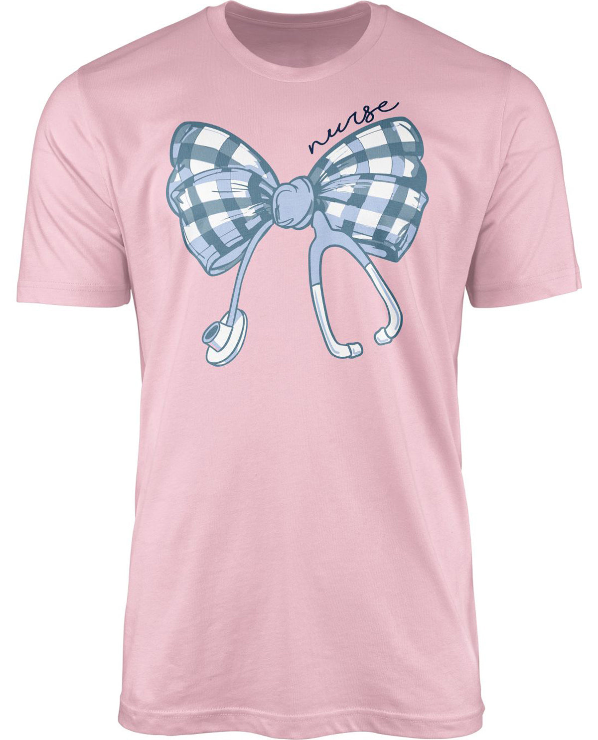 Nurse Bow Short Sleeve Screen Tee Pink