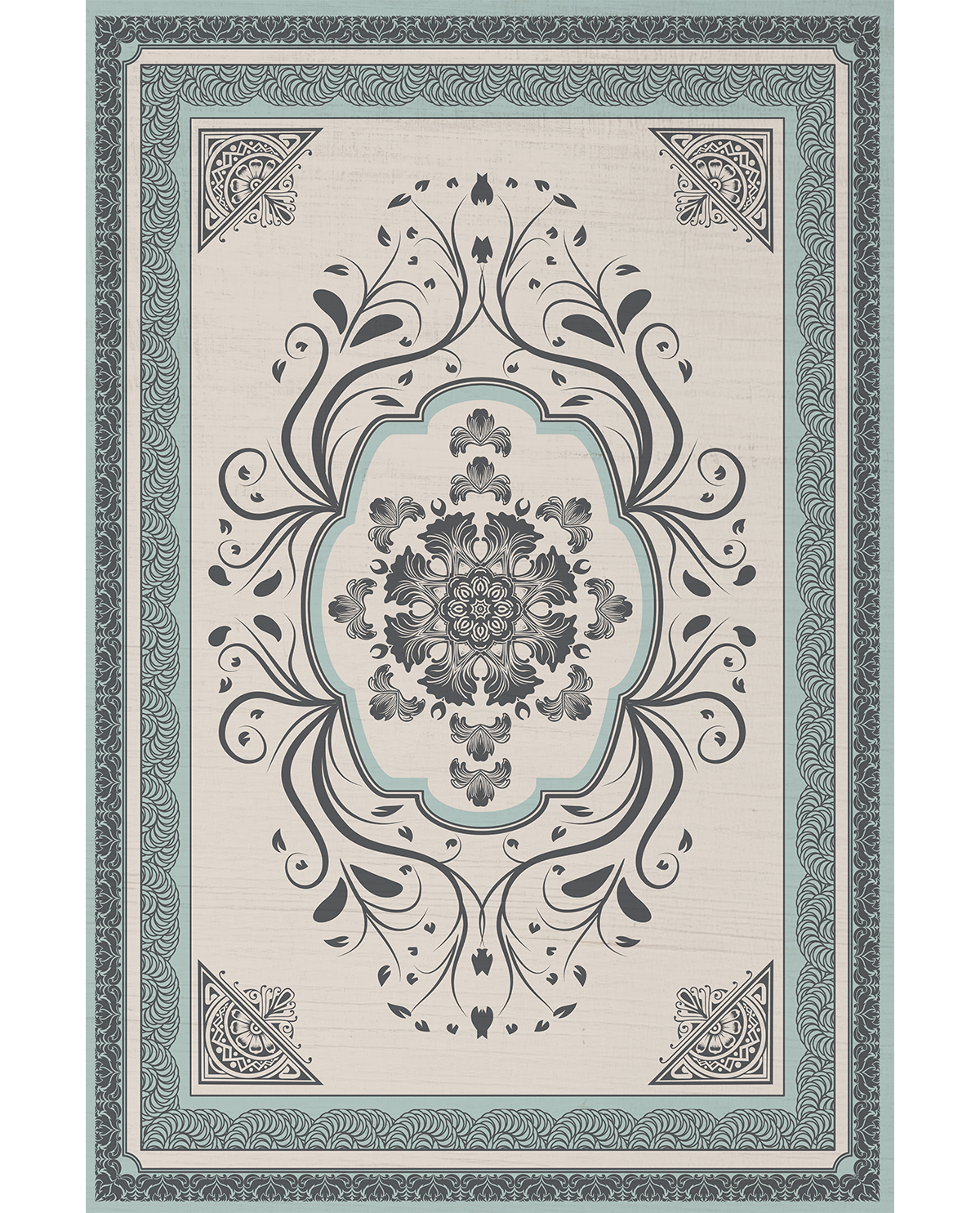 Washable Rug - Damask