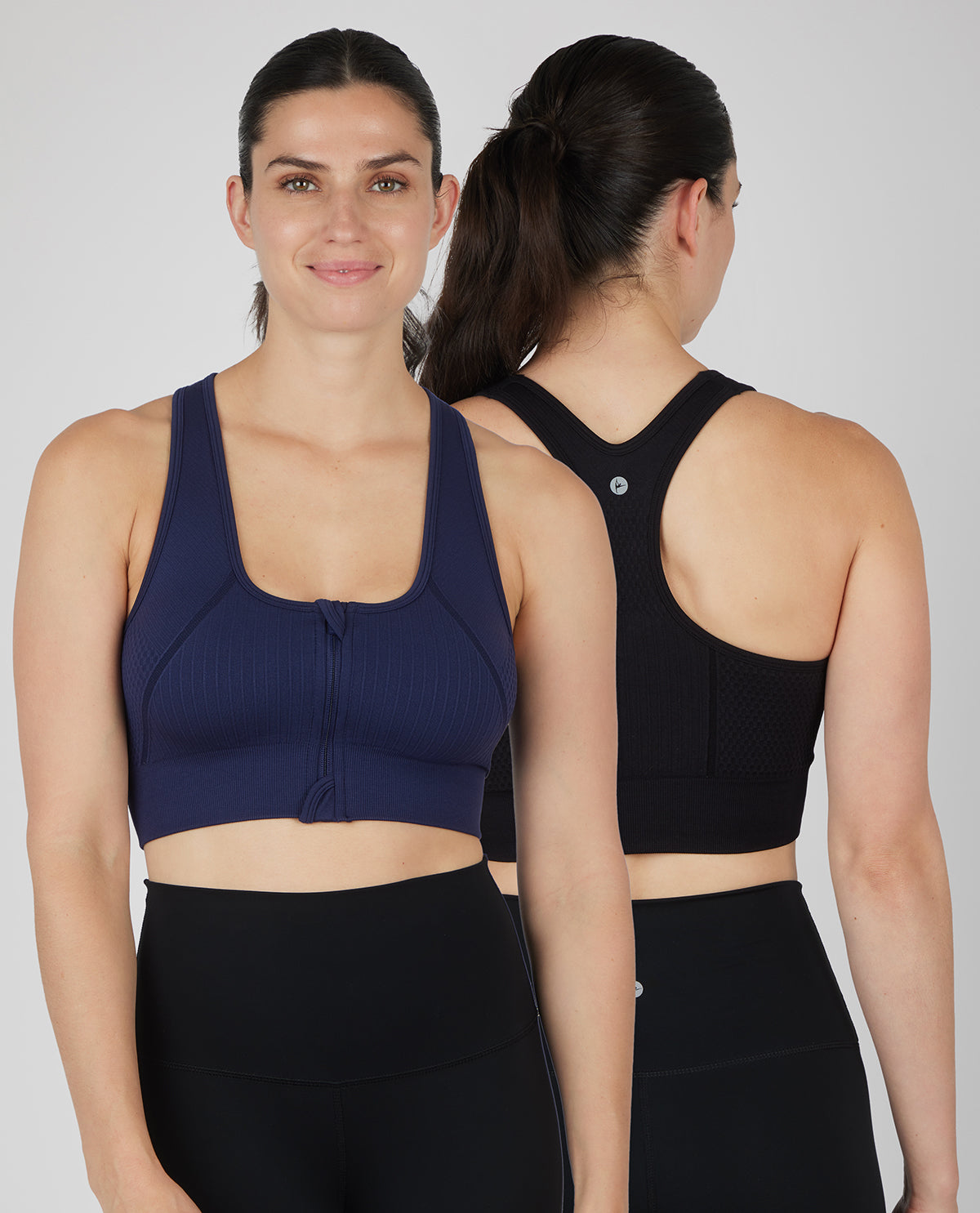 90 Degree 2 Pack Zip Front Sports Bras