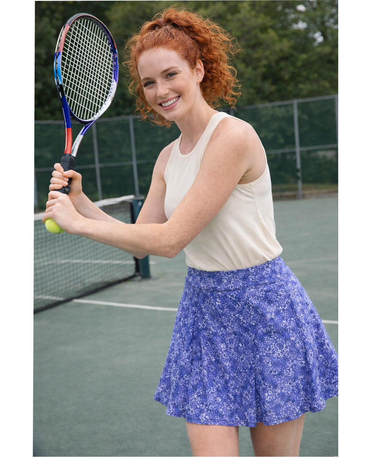 Vogo Floral Print Pleat Skort