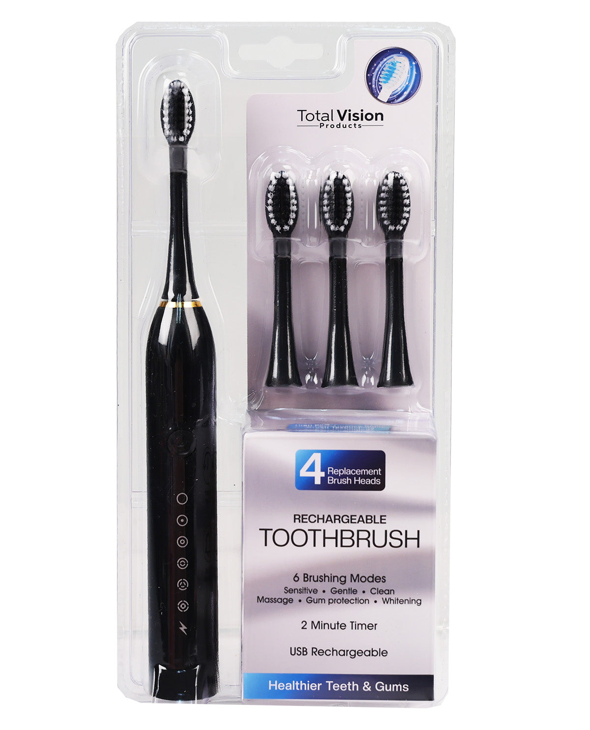Rechargeable Toothbrush With Four Heads