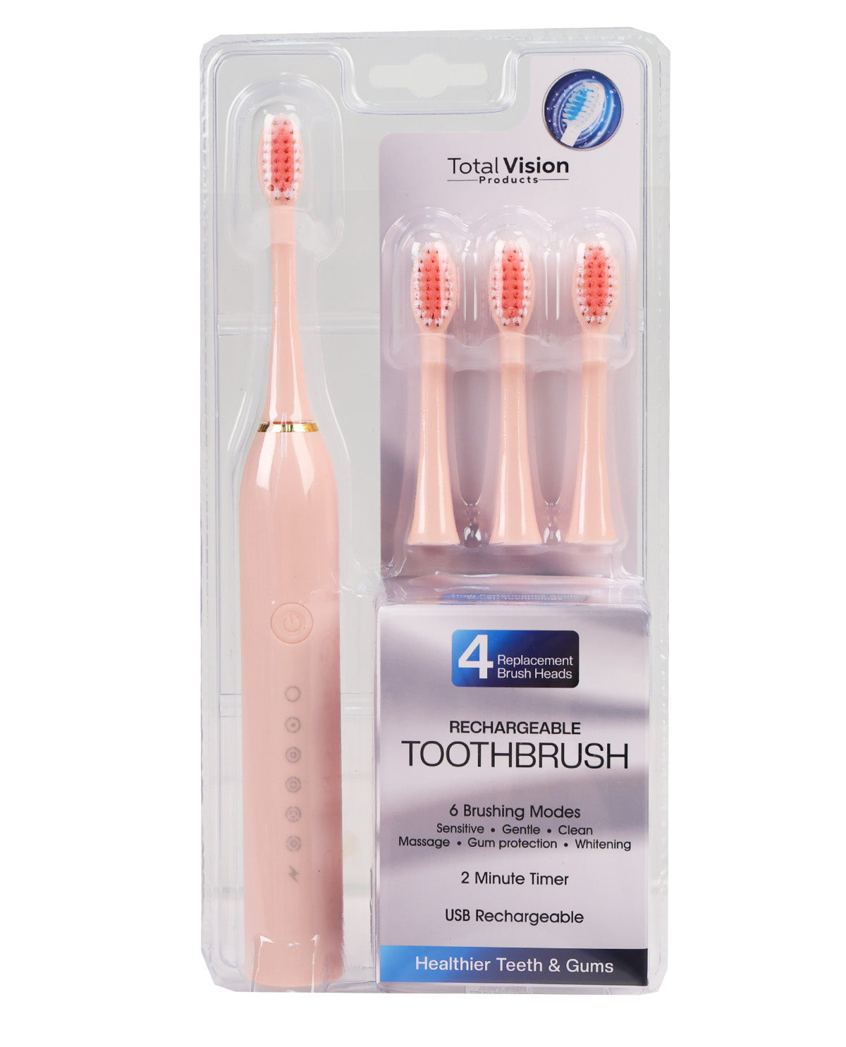 Rechargeable Toothbrush With Four Heads