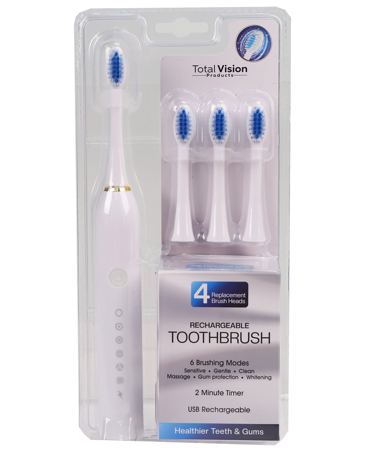 Rechargeable Toothbrush With Four Heads