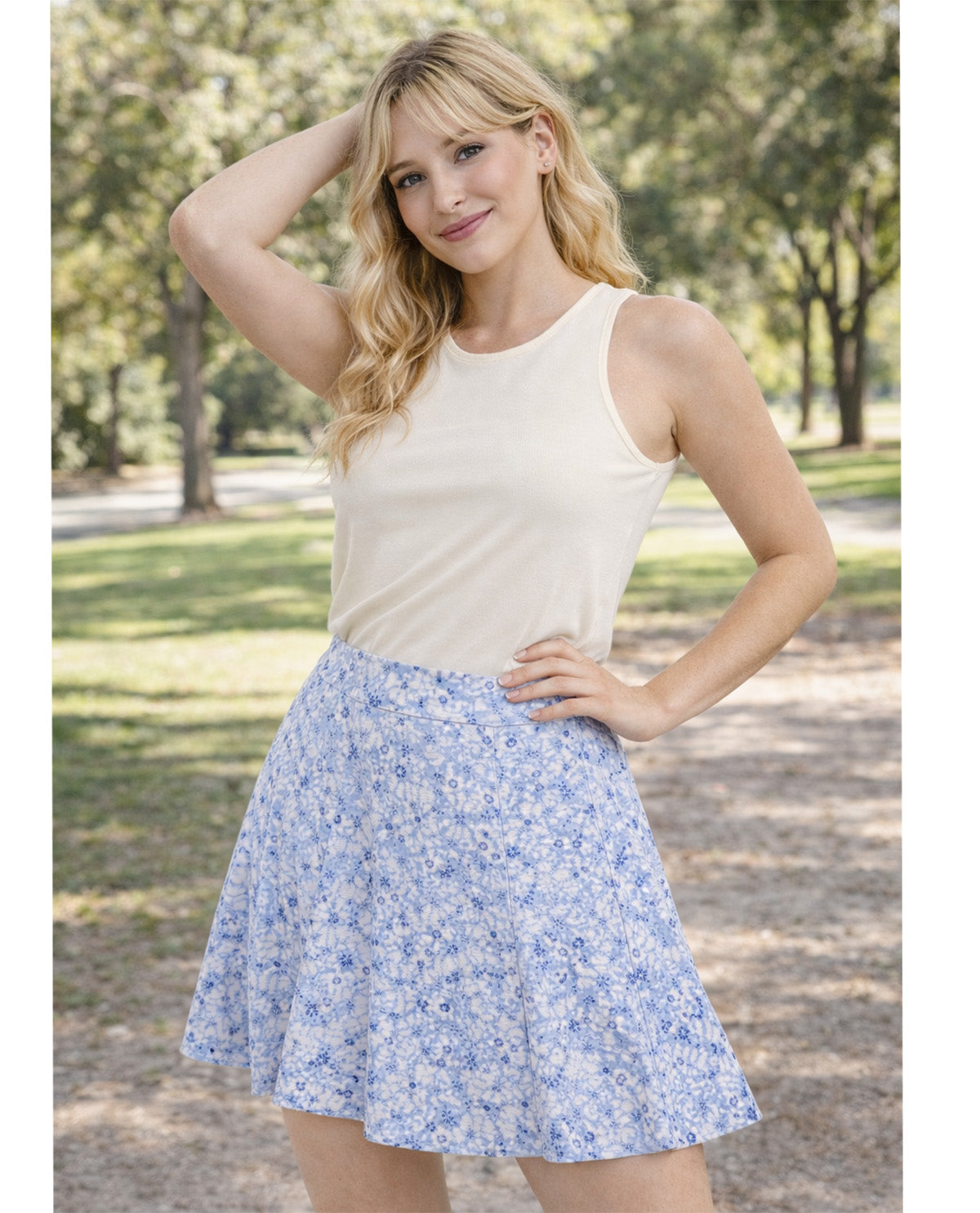 Vogo Print Aline Skort