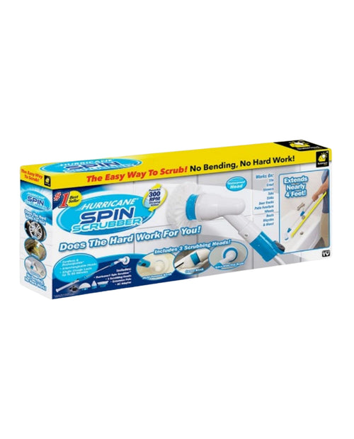Box of Hurricane Spin Scrubber on a white background