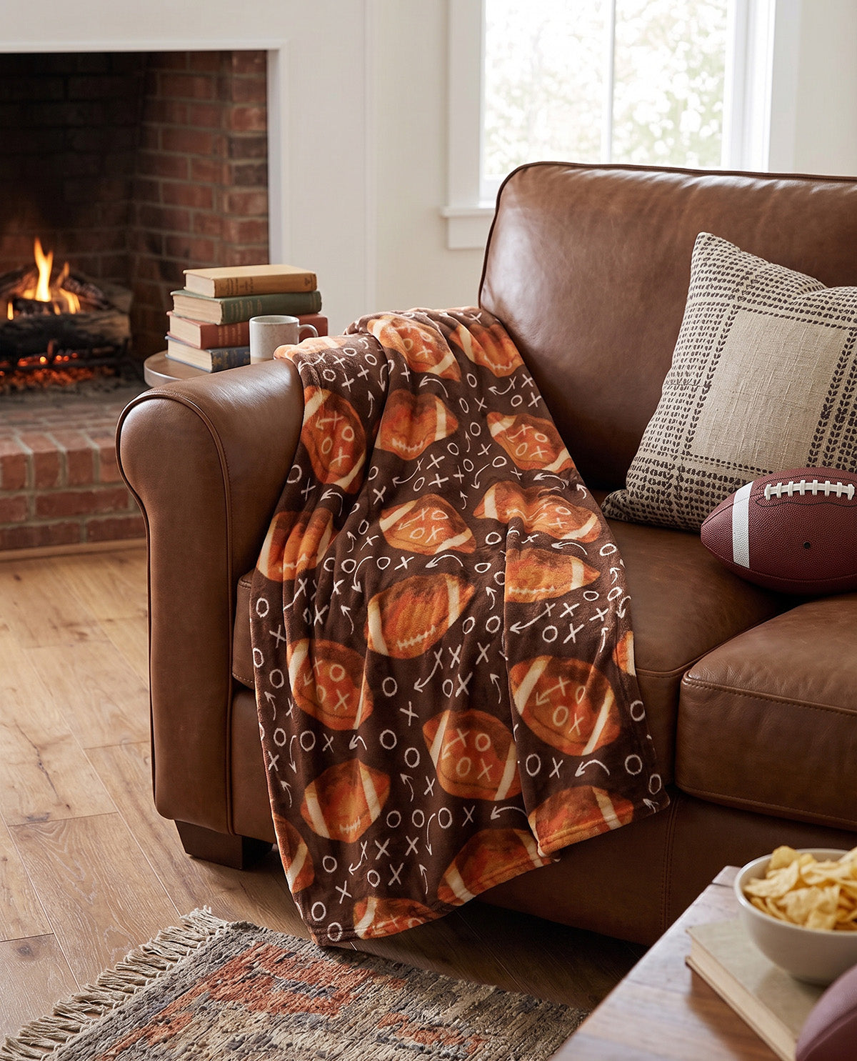 Hut Hut Football Plush Throw
