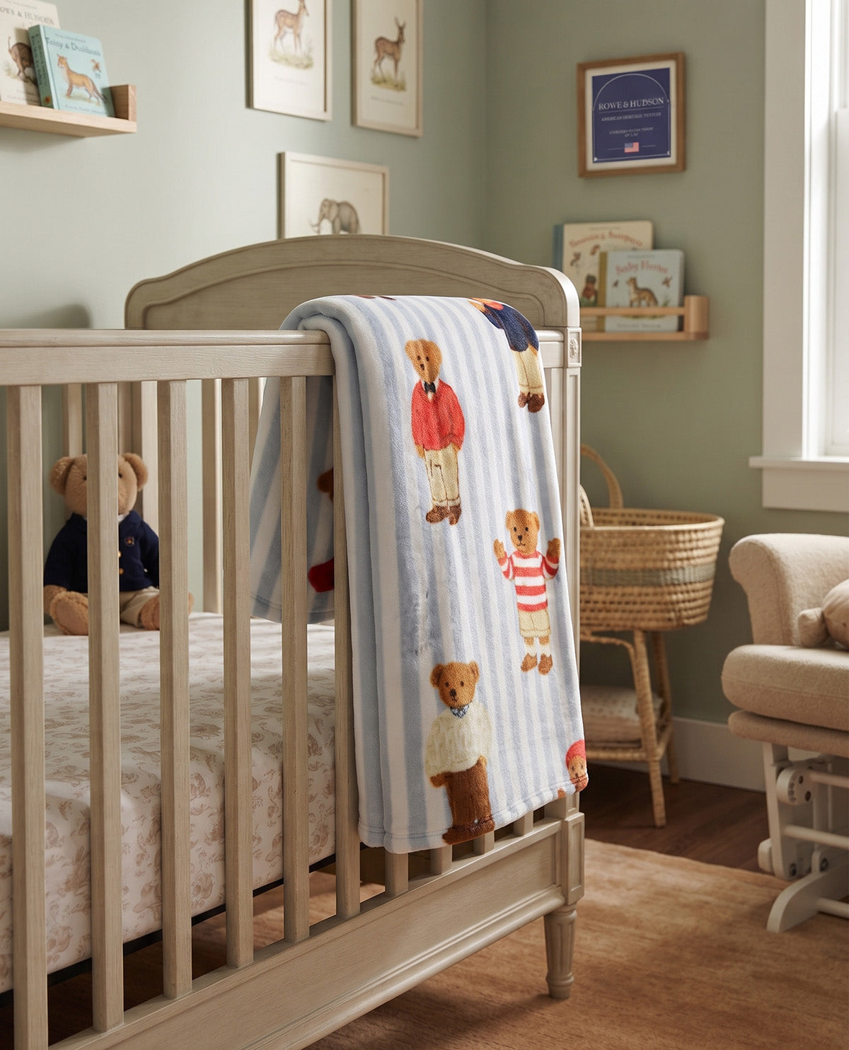 Rowe & Hudson Preppy Bear Plush Throw