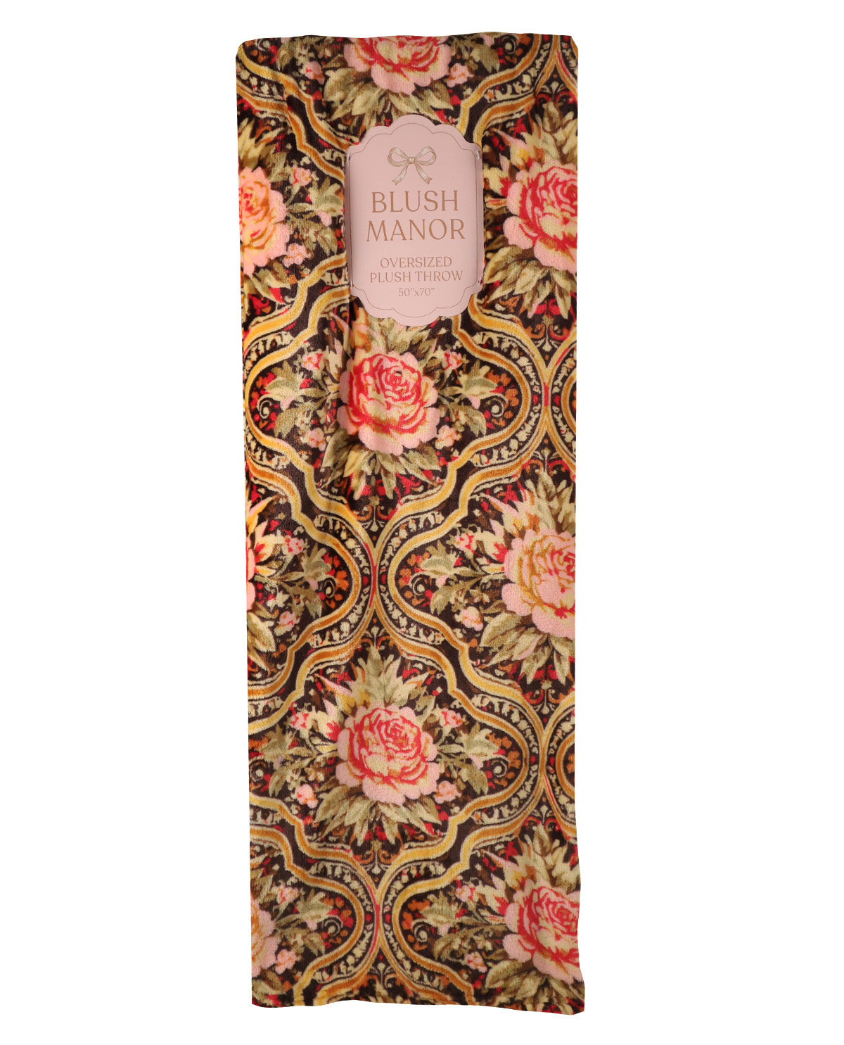 Blush Manor Rose Quatrefoil Throw