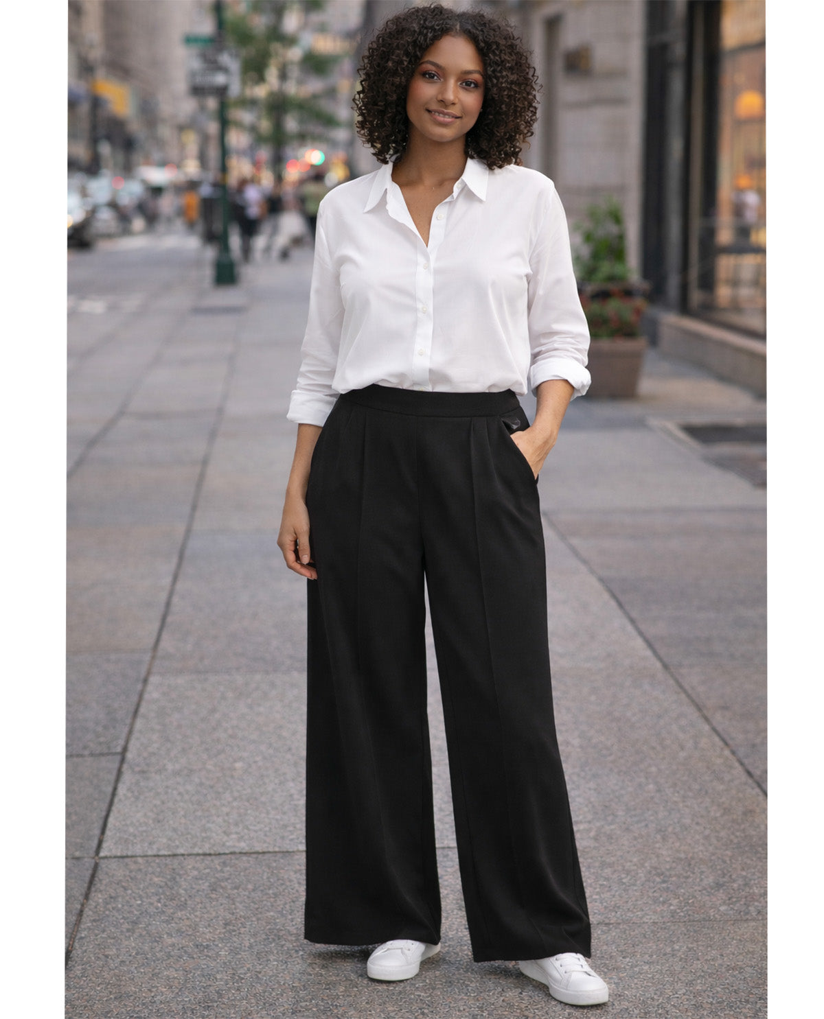 Vogo Scuba Wide Leg Pant Black