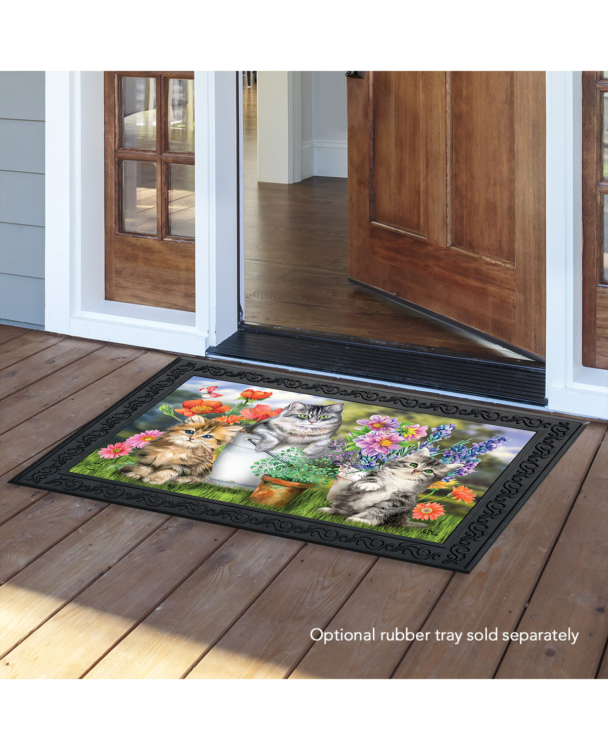 Garden Cats Spring Doormat