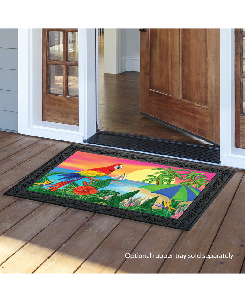 Paradise Parrot Summer Doormat