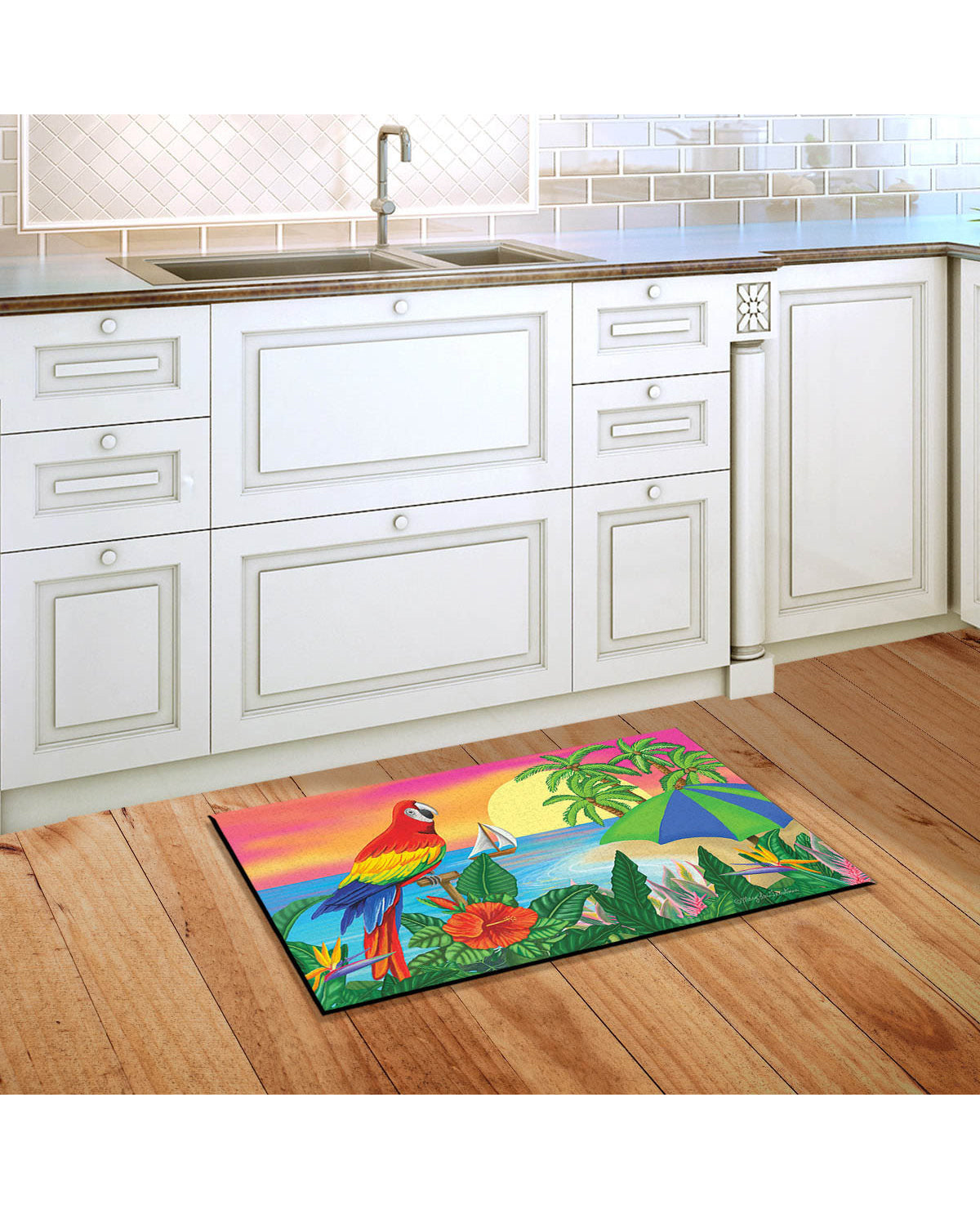 Paradise Parrot Summer Doormat